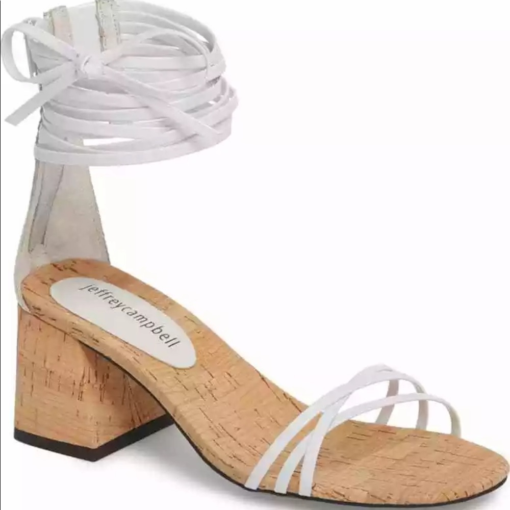 Jeffrey Campbell White Cork Sandal